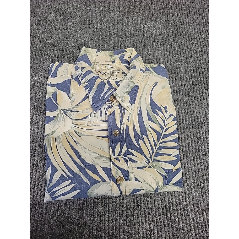 Mens Large Hawaiian Tropical‎ Short Sleeve Button Down Shirt Honolulu